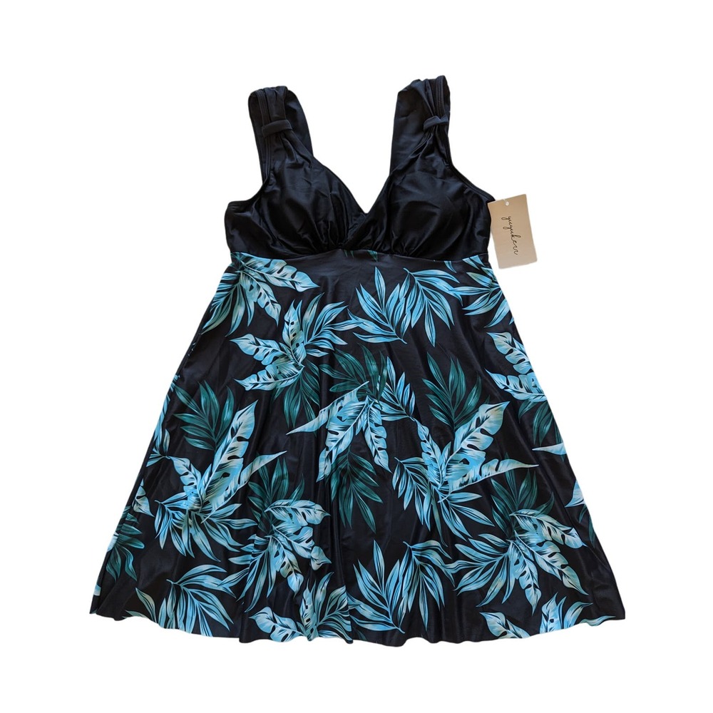 Boho Floral Print Tankini Swimsuit Top Size M